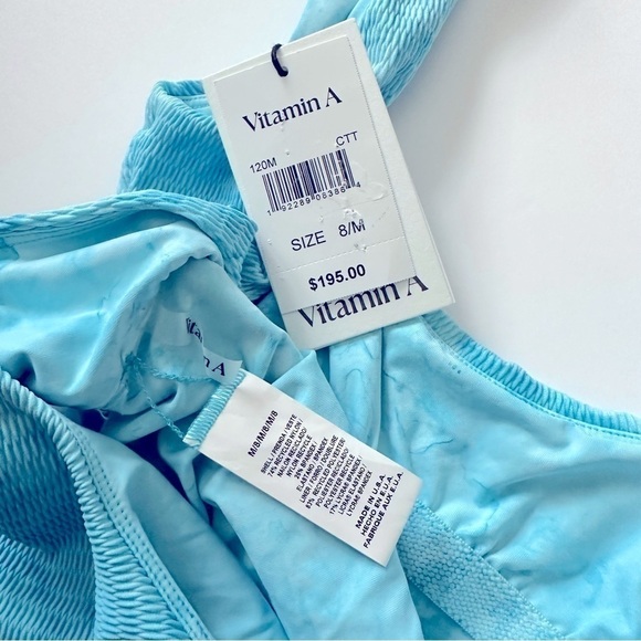 VITAMIN A Reese One Piece Swimsuit Size 8 Turquoise - Picture 5 of 9